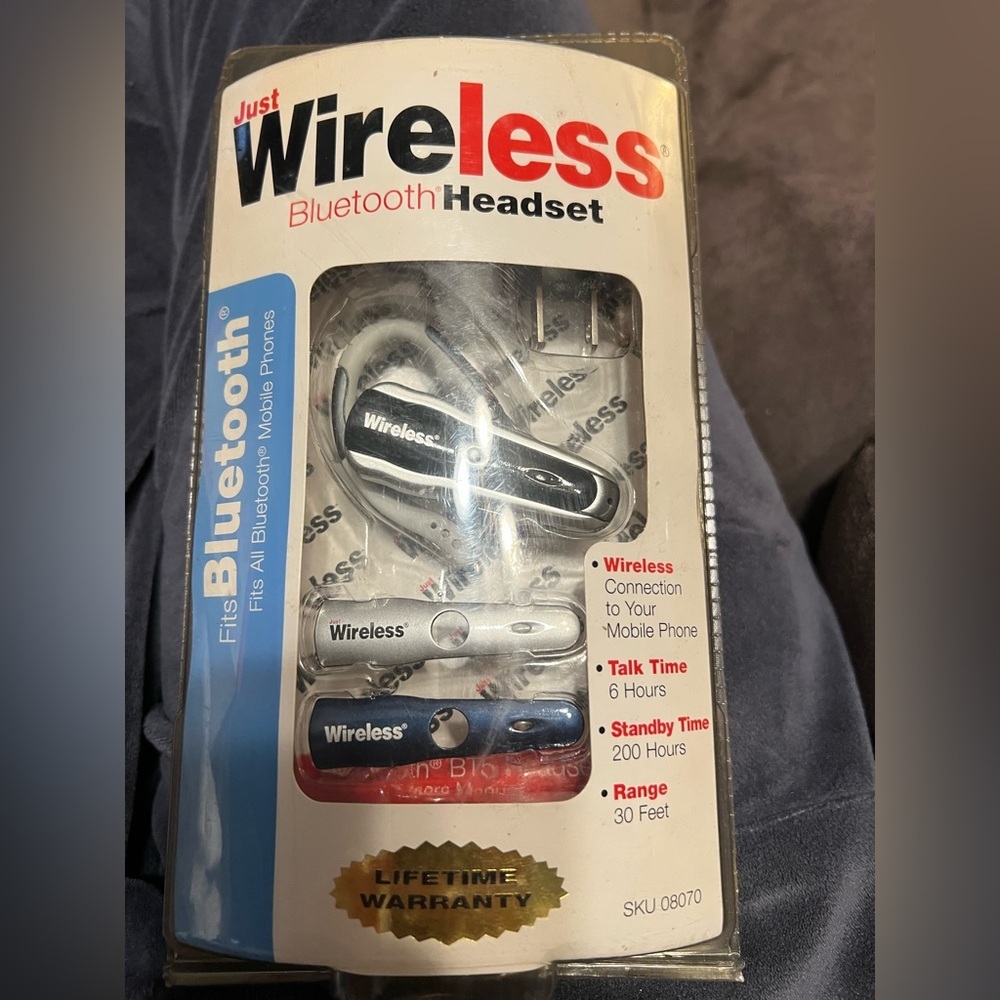 Bluetooth Headset - Black and Silver